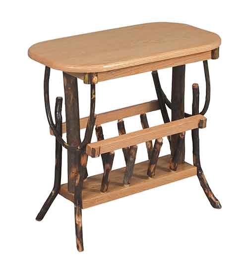 Oval Top Magazine End Table - Click Image to Close