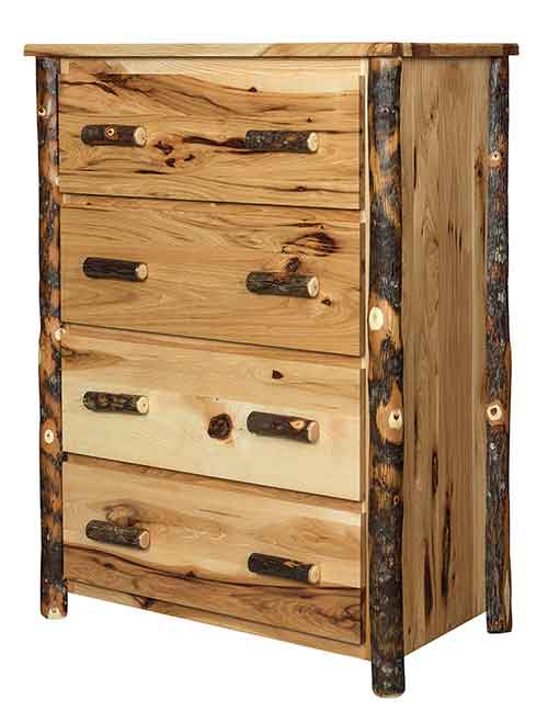 Hickory Four Drawer Chest - Click Image to Close