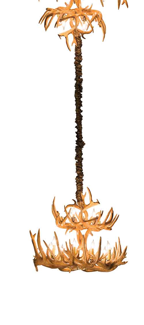 2-Tier Antler Chandelier - Click Image to Close