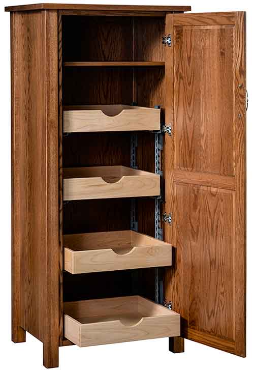 Amish Classic Mission Kitchen Pantry - Click Image to Close