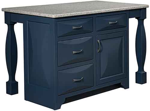 Amish Country Kitchen Island (Top Not Included) - Click Image to Close