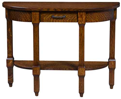 Amish Royal Crest Half Oval Table - Click Image to Close