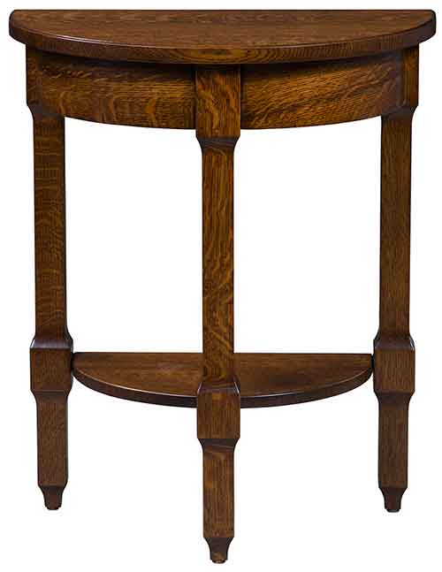 Amish Royal Crest Half Round Table - Click Image to Close