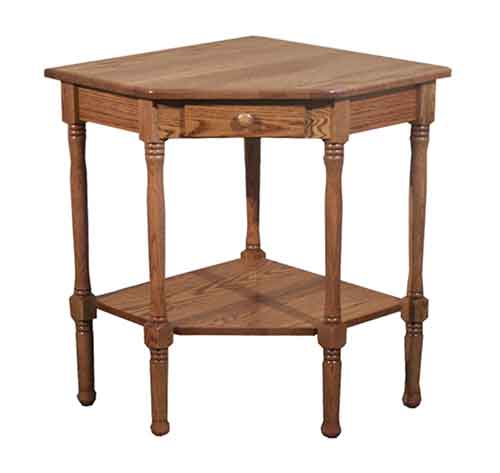 Amish Spindle Occasionals Corner Table