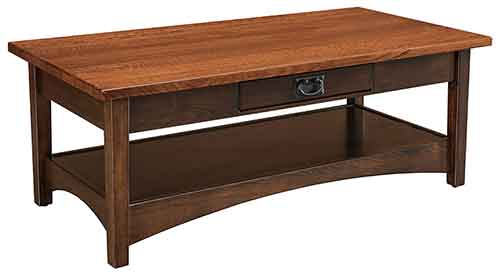 Amish Arts & Crafts Coffee Table Open