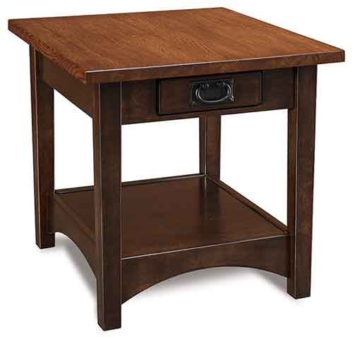 Amish Arts & Crafts End Table Open - Click Image to Close