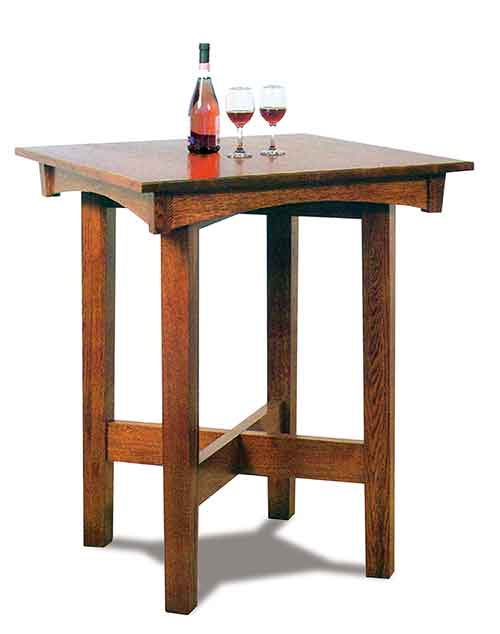 Amish Arts & Crafts Pub Table - Click Image to Close