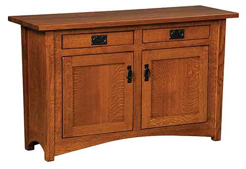Amish Arts & Crafts Cabinet Sofa Table - Click Image to Close