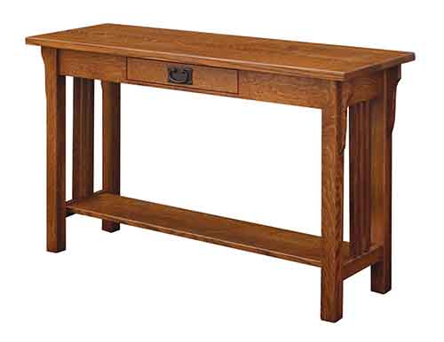 Amish Camden Mission Sofa Table Open - Click Image to Close