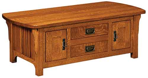 Amish Craftsman Mission Cabinet Coffee Table - Click Image to Close