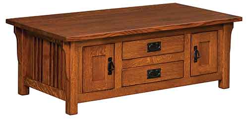 Amish Elliot Mission Cabinet Coffee Table - Click Image to Close