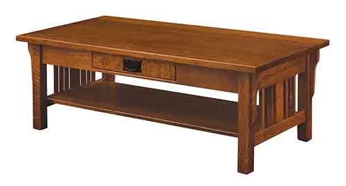 Amish Elliot Mission Coffee Table Open