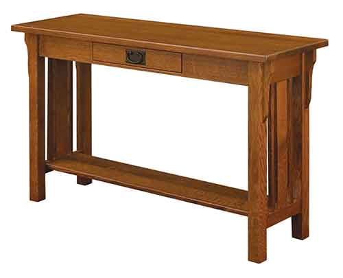 Amish Elliot Mission Sofa Table Open - Click Image to Close