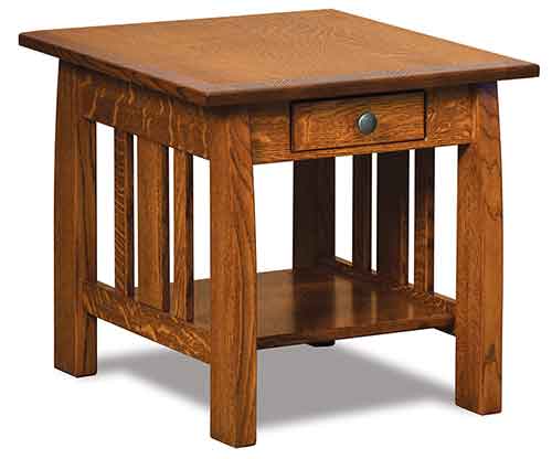 Amish Henderson End Table Open - Click Image to Close