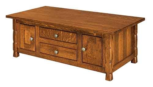 Amish Rock Island Cabinet Coffee Table - Click Image to Close