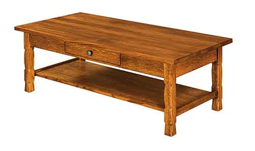 Amish Rock Island Coffee Table Open - Click Image to Close