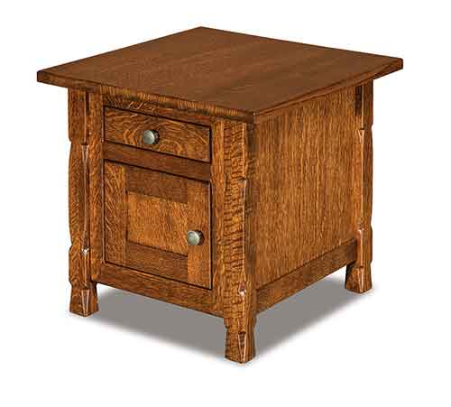 Amish Rock Island Cabinet End Table - Click Image to Close