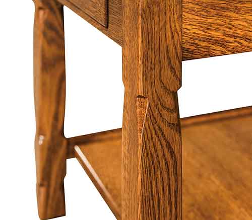 Amish Rock Island End Table Open - Click Image to Close