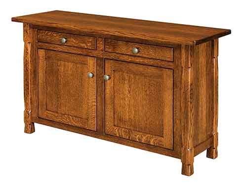 Amish Rock Island Cabinet Sofa Table - Click Image to Close
