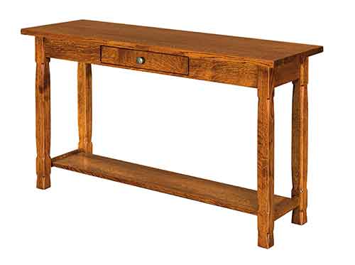 Amish Rock Island Sofa Table Open - Click Image to Close