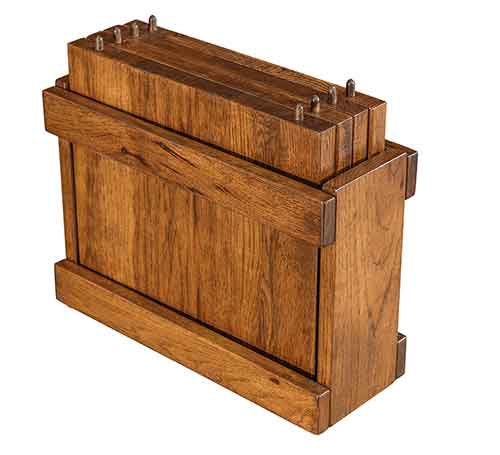 Amish Rock Island Extenda Bench w/ 4 Leaf Box - Click Image to Close