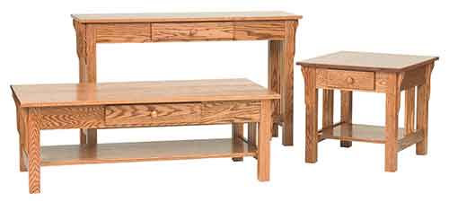 Amish Slat Mission Sofa Table - Click Image to Close