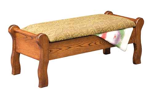 Amish Sleigh Bed Seat - Click Image to Close