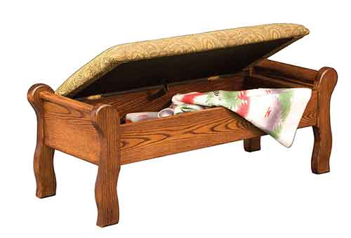 Amish Sleigh Bed Seat - Click Image to Close