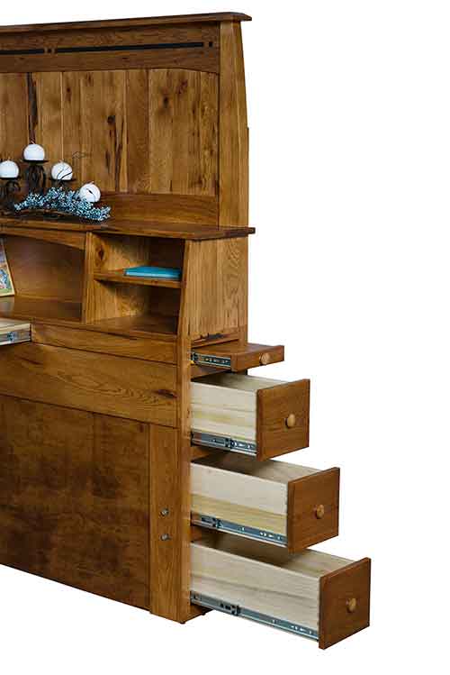 Amish Boulder Creek Bookcase Bed - Click Image to Close