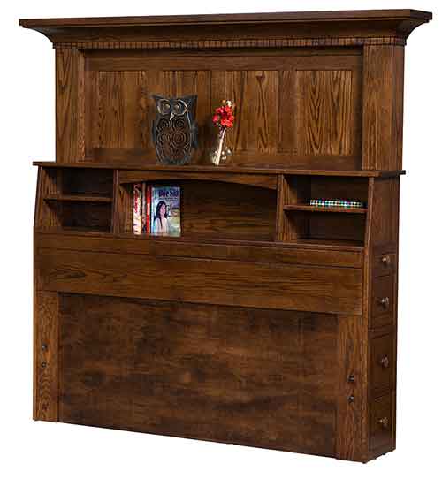 Amish Empire Bookcase Bed - Click Image to Close