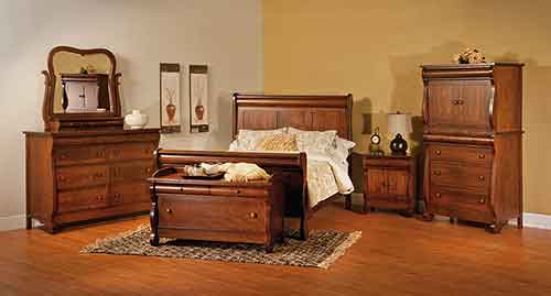 Amish Old Classic Sleigh Bed - Click Image to Close