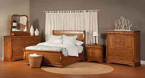 Amish Chippewa Sleigh Bed - Click Image to Close
