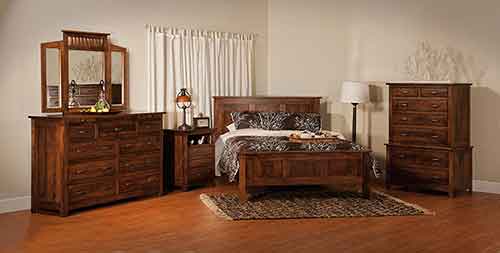 Amish Flush Mission Bed - Click Image to Close