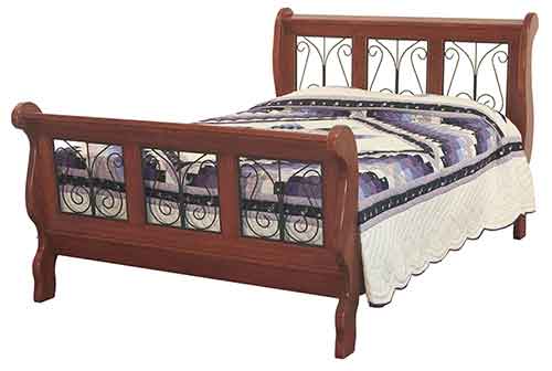 Amish Classic Wrought Iron Sleigh Bed - Click Image to Close