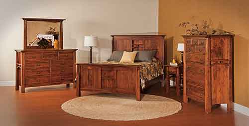 Amish Artesa 1 Drawer Nightstand with opening - Click Image to Close