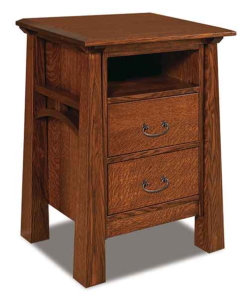 Amish Artesa Nightstand 2 Drawer with opening - Click Image to Close