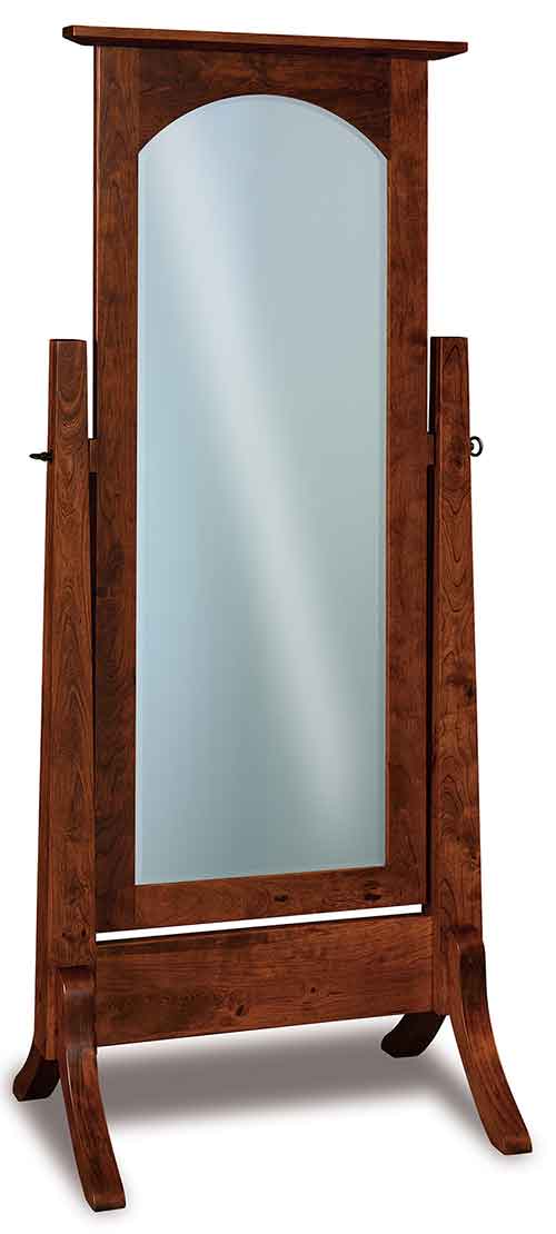 Amish Artesa Beveled Cheval Mirror - Click Image to Close