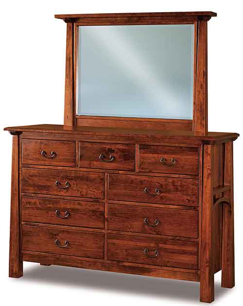 Amish Artesa 9 Drawer Dresser - Click Image to Close