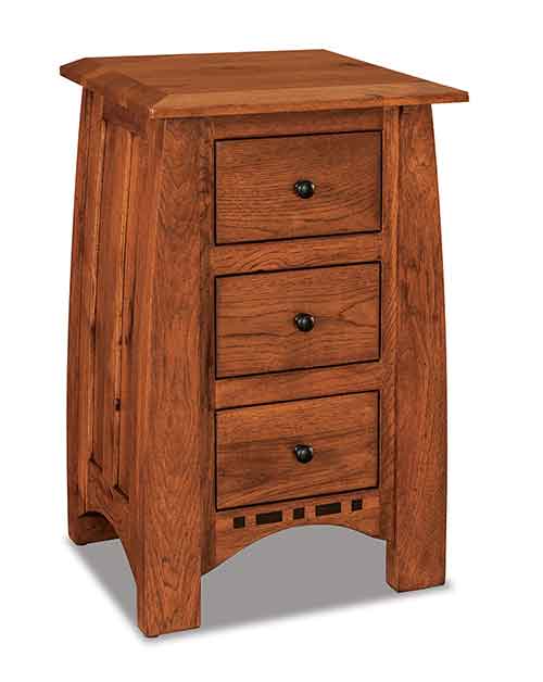 Amish Boulder Creek 3 Drawer Nightstand - Click Image to Close