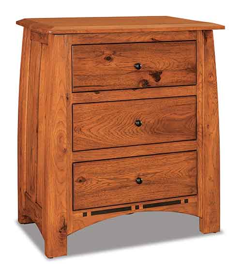 Amish Boulder Creek 3 Drawer Nightstand - Click Image to Close
