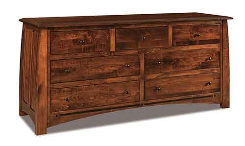 Amish Boulder Creek 7 Drawer Dresser - Click Image to Close