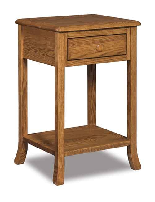 Amish Carlisle 1 Drawer Nightstand with opening - Click Image to Close