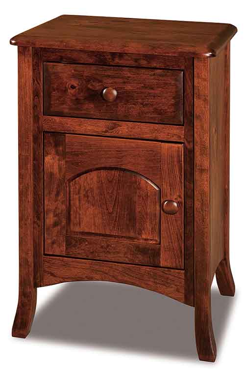 Amish Carlisle Taller 1 Drawer, 1 Door Nightstand - Click Image to Close