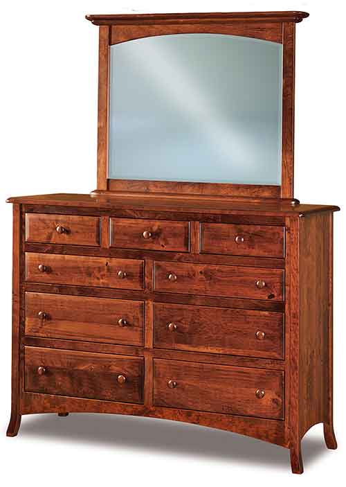 Amish Carlisle 9 Drawer 59" Dresser - Click Image to Close