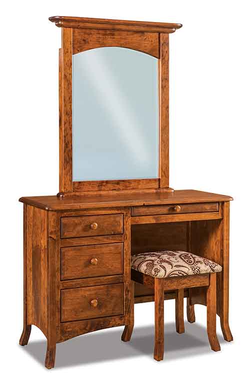 Amish Carlisle 4 Drawer Vanity Dresser - Click Image to Close