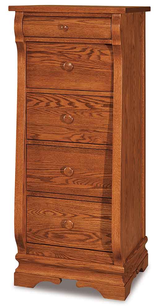 Amish Chippewa Sleigh 5 Drawer Lingerie Chest