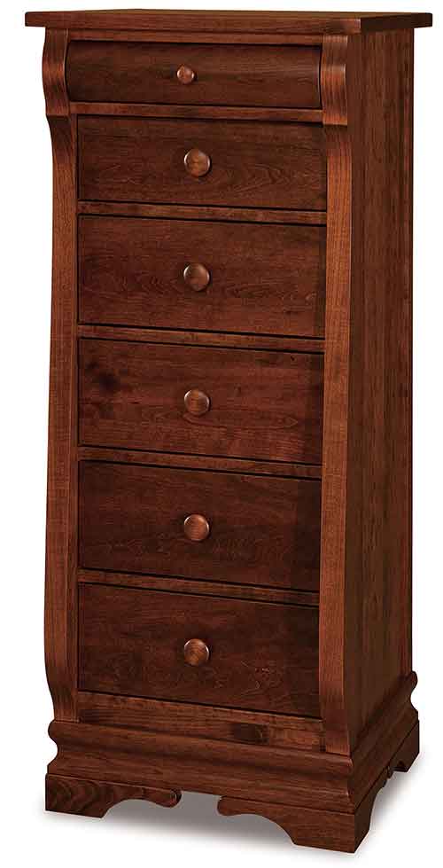 Amish Chippewa Sleigh 6 Drawer Lingerie Chest