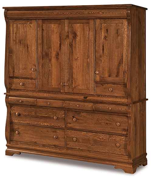 Amish Chippewa Sleigh Deluxe 2 pc. Mule Chest - Click Image to Close