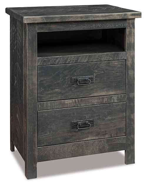 Amish Dumont 2 Drawer Nightstand w/opening - Click Image to Close