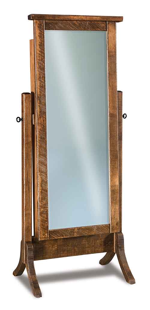 Amish Dumont Beveled Cheval Mirror - Click Image to Close